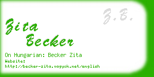 zita becker business card